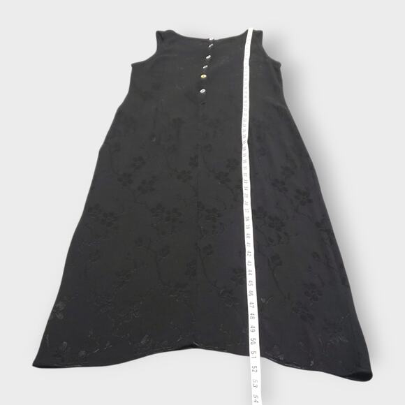 Cut Loose Black Floral Embossed Sleeveless Maxi Dress Large Dark Romance Y2K - Picture 11 of 11